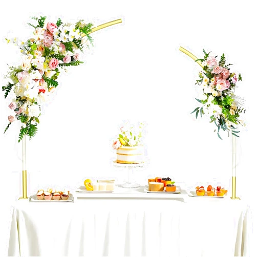 STxiny Metal Balloon Arch Kit for Tabletop, 5.3Ft & 4.7Ft Over The Table Rod Stand with Clamps and Half Arch Balloon Stand for Garden Wedding, Birthday, Baby Shower, Christmas, Halloween Decorations, Gold