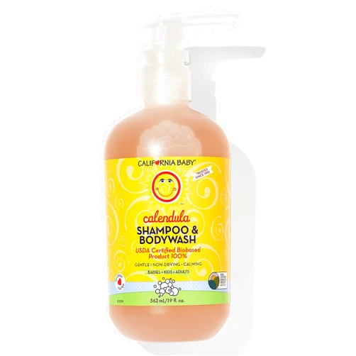 California Baby Calendula Shampoo and Body Wash | 100% Plant-Based (USDA Certified) | Allergy Friendly | Soothing Baby Soap and Toddler Shampoo for Dry, Sensitive Skin | 562 mL / 19 fl. oz.