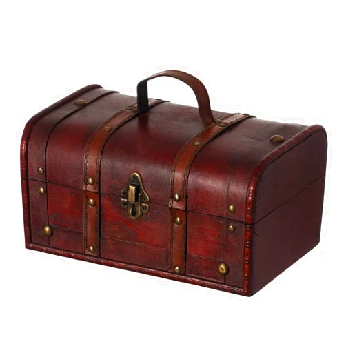 Vintiquewise(TM Decorative Treasure Box - Wooden Trunk Chest