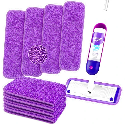 HOMEXCEL Reusable Microfiber Mop Pads for Swiffer PowerMop 8 Pack, Power Mop Pads Refills for 13 ''-15 '' Spray Mop, Machine Washable Pad Replacement for Multi-Surface Floor Cleaning