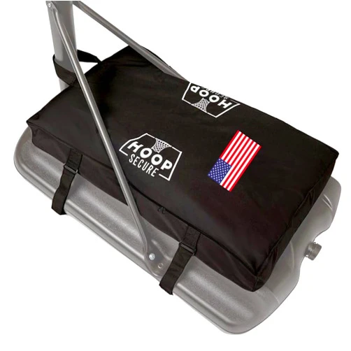 Hoop Secure - The Original Solution - Heavy Duty Weighted Base Anchor for Basketball Hoops - Weather Resistant, Durable Design, Holds 300+ lbs. Patents-Pending, HOA Friendly (Standard Size, Black)