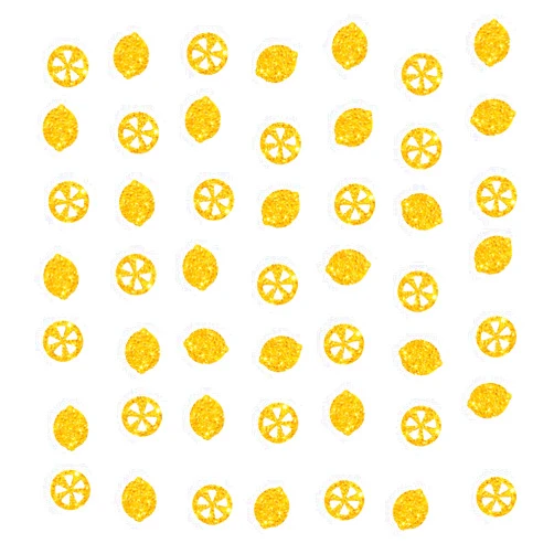 PINKAAJ Set of 100 Lemon Confetti, Gold Glitter Lemon Paper Scatter, Lemonade Party Confetti, Lemon Smash Cake Decor, Fruit