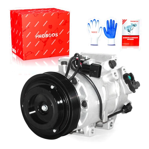 PHOBOOS A/C Compressor with Clutch. Compatible with Hyundai Tucson 2010-2015 & Kia Sportage 2011-2016, 2.0L/2.4L. Fast Cooling, Low Noise, Easy Installation, Ref. CO11230C (For Gasoline Vehicle ONLY)