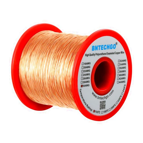 BNTECHGO 30 AWG Magnet Wire - Enameled Copper Wire - Enameled Magnet Winding Wire - 1.0 lb - 0.0098