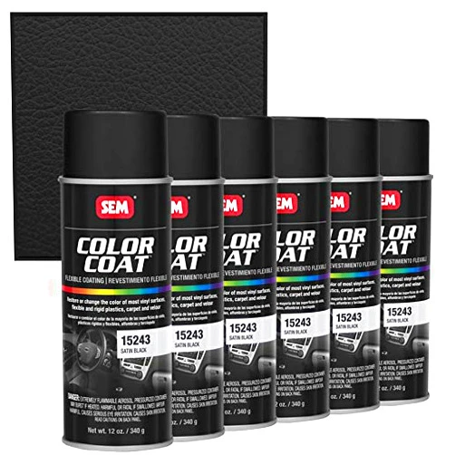 SEM Products 15243 Satin Black Color Coat - 12 oz (6)