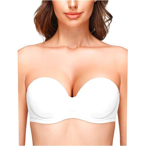 Wingslove Women's Strapless Full Figure Bra Underwire Multiway Contour Plus Size Bra Red Carpet