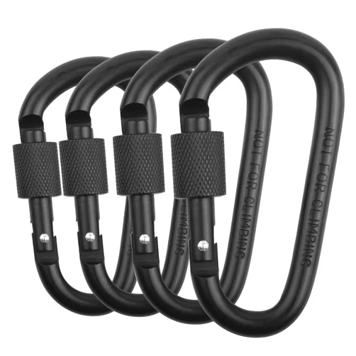 Vonpri Locking Carabiner Clip, Vonpri Caribeaner Clips D Ring Spring Snap Key Chain Hook 3