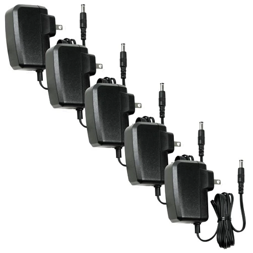 R-Tech12V 1A Power Supply, Power Adapters, Lighting Low Voltage Transformers 5 Pack, UL-Listed, Power Cord with 5.5x2.1mm Tips, AC 100-240V to DC 12V 1A for LED Strip Light, Camera, Router, etc.
