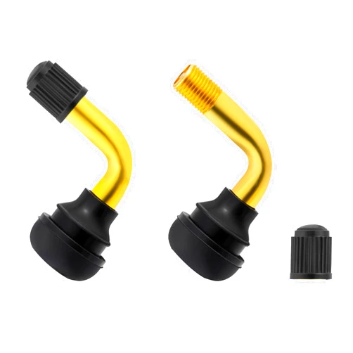 IHOTDER 2PCS PVR70 Valve Stem 90 Degree Valve Stem Motorcycle,Tubeless Valve Stems with Snap-in Rubber Base,Universal Motorcycle Valve Stem Fit Diameter 11.3mm Tubeless Tire (PVR70)