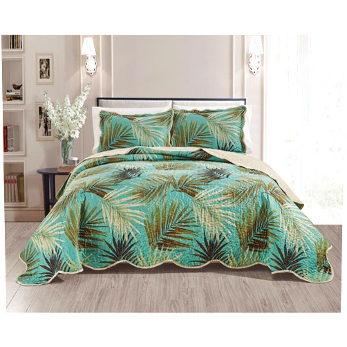 Masterplay 3-Piece Fine Printed Tropical Palm Leaves Oversize (115