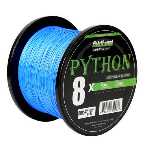 Fairiland Braided Fishing Line, 8 Strands Super Power Abrasion Resistant Braided Lines Multicolor PE Line Wire 328Yards 21-80Lb, Zero Stretch, High Sensitivity