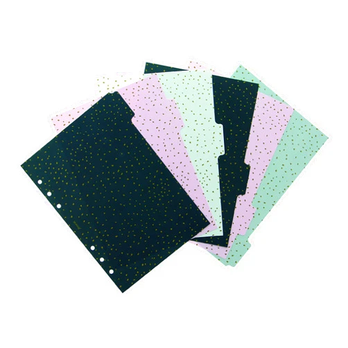 Filofax Organizer Accessory, A5 Size, Confetti Collection, Dividers with Tabs, Set of Six (B132700)