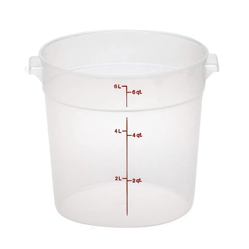 Cambro RFS6PP190 6 Qt Round Container Wirh RFSC6PP190 Translucent Lid
