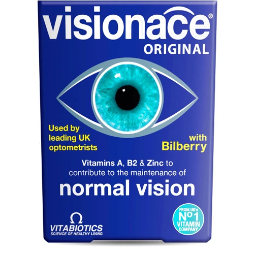 Visionace Vitabiotics Visionace Original - Nutritional Multivitamin for Normal Vision | Vitamins A, B2 and Zinc - 30 Tablets