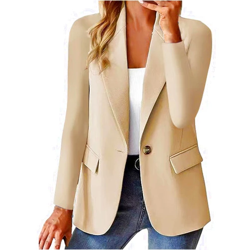 Generic Blazers for Women 2025 Trendy Business Casual Jackets Work Suit Spring Fashion Blazer Long Sleeve Open Front Cardigan
