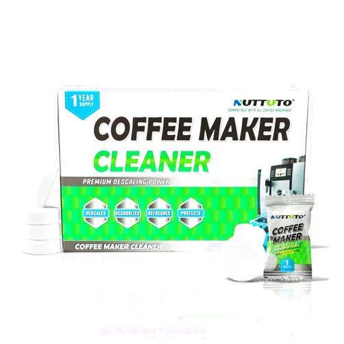 NUTTUTO Espresso Machine Cleaning Tablets-30 Tabs Fits for Bre-ville Barista Express, Ju-ra, Ga-ggia, De-longhi, Phi-lips Expresso Machine-Backflush Oil Remover Solution Coffee Cleaner Tablets