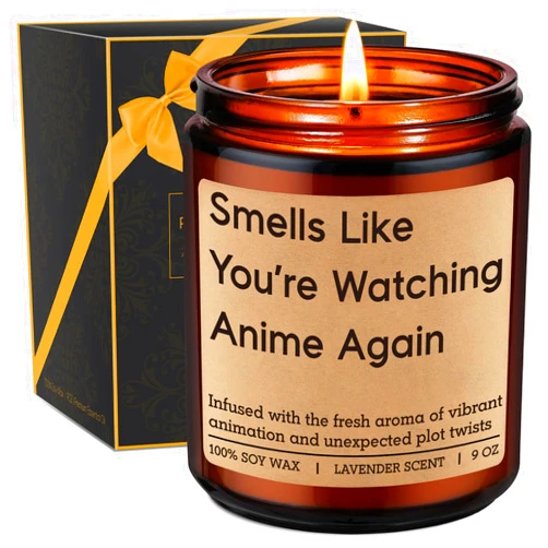 Miracu Candle, Anime Lover Gifts, Anime Gifts for Men Women, Teen Boys Girls - Japanese Anime's Fan Birthday Idea, Cool Funny Mothers Fathers Day Present for Manga Weeb Otaku Friend Boyfriend Husband