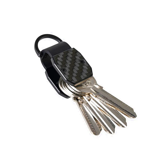 CAXGEK Compact Metallic Mini Key Organizer Keychain, Aluminum Key Holder Key Case.