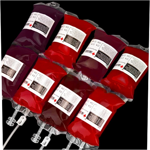 Aubeco 50 Pack Blood Bags for Drinks, Halloween Party Decorations Supplies, 350ML Drink Bags, Reusable IV Bags for Drink, Vampire Accessories Nurse Graduation Party Props