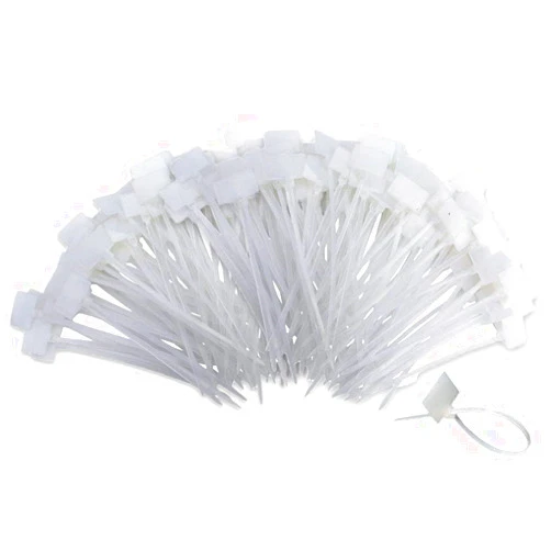 TUZAZO Nylon Marker Cable Zip Ties, 250pcs 6 Inch Self-Locking Cable Labels Tags with Write on Cord Label for Electronics, Network Ethernet Wire Labels Electrical