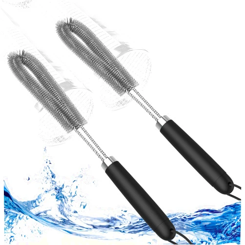 JOOKKI Grill Brush Rolling Grill Accessories - JOOKKI 17 Inch Rolling Grill Cage Brushes Cleaning Tools Stainless Steel Wire Brushes Ourdoor Grill Cleaner Suitable for Barbecue Net Blackstone Grill (2 pcs)