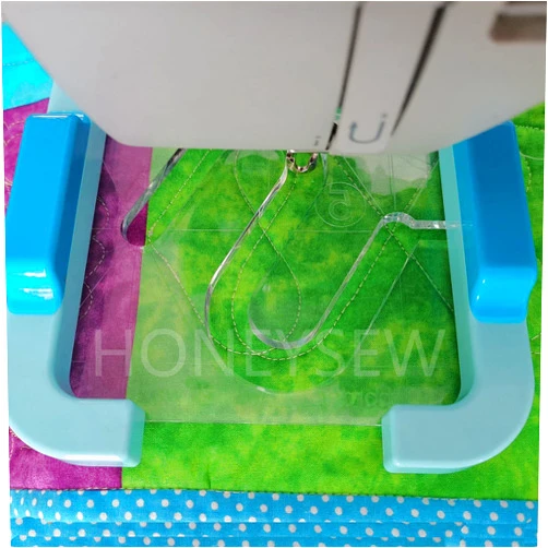 HONEYSEW Free Motion Quilting Template Series Q5 Rulers with Quilting Frame (2quilting Frame+Which Way Border Template)