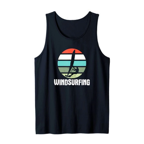 Cadeau windsurfer homme Vintage Voile Planche with Voile Tank Top