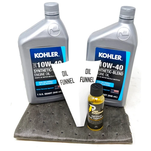 Kohler 25 357 71-S (2 Pack) SAE 10W-40 Synthetic-Blend Engine Oil and Fuel Treatment