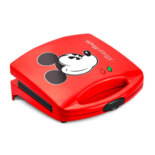 Disney Mickey Mouse Sandwich Maker - Dual Sandwich Maker for Disney Kitchen Appliances - Features Non-Stick Cooking Plates - Mickey Mouse Panini Sandwich Machine - Imprints Mickey Mouse Image