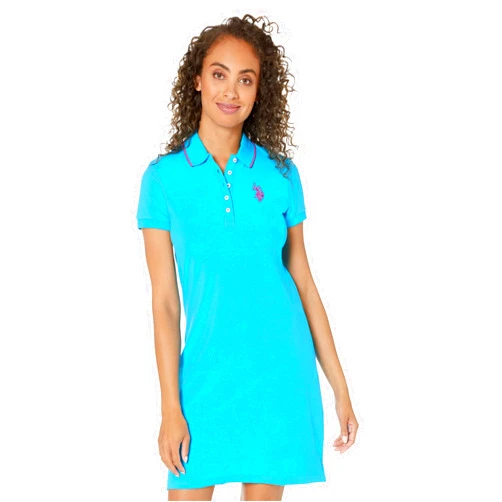 U.S. POLO ASSN. USPA Tipped Polo Dress