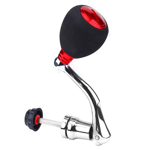 TOPINCN Fishing Reel Handle Replacement, Reel Replacement Power Handle Metal Fishing Reel Rocker Arm Grip Fishing Spinning Reel Handle Power Handle Reel Accessory (2000 3000 M-Red)