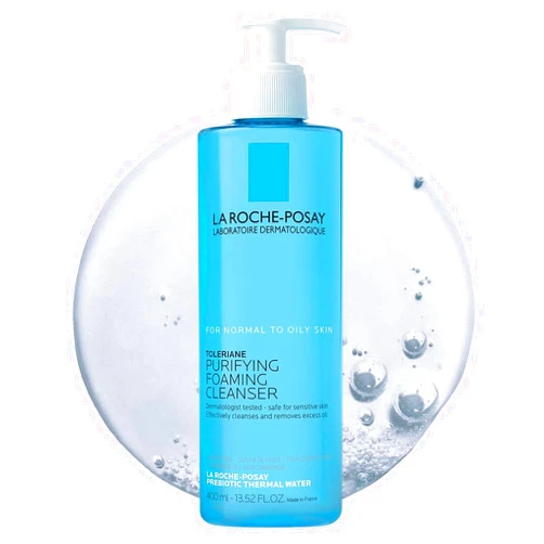 La Roche-Posay Toleriane Purifying Foaming Facial Cleanser, Oil Free Face Wash for Oily Skin and for Sensitive Skin with Niacinamide, Pore Cleanser Won’t Dry Out Skin, Unscented