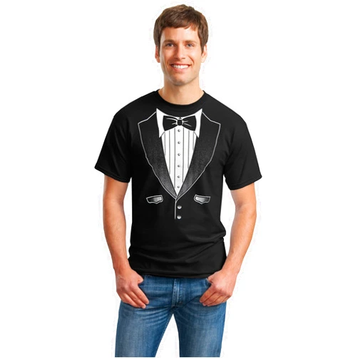 Art2Shirt Original Tuxedo T-Shirt- Medium,Black