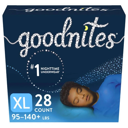 Goodnites Nighttime Bedwetting Underwear, Boys' XL (95-140 lb.), 28 Ct X-Large (28 Count)