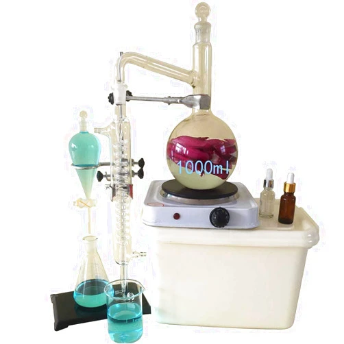 Dreamlab AnEssOil 1000ML Lab Glassware Kit,Still,Essential Oil Still Distiller for Pure Water, with Condens