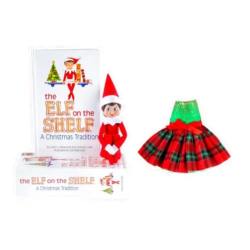 The Elf on the Shelf® Blue Eyed Girl with Claus Couture Collection® Gifts & Glamour Party Dress