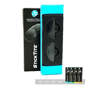 STICKTITE LENS StickTite Instant Stick-On Bifocal Lenses, Reusable Sunglass Magnifier, Adhesive Reading Lenses Clear 1.5 x