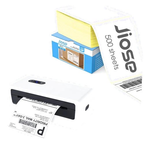 Jiose Bluetooth Thermal Label Printer + 500pc 4X6 Labels