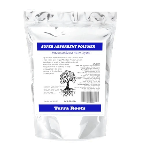 Generic Terra Roots Super Absorbent Polymer, Potassium Based Water Crystal, 1 lb, Plant Water Management