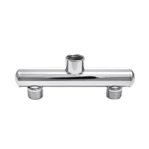 Zoe Industries Double Shower Head Manifold Brushed Nickel