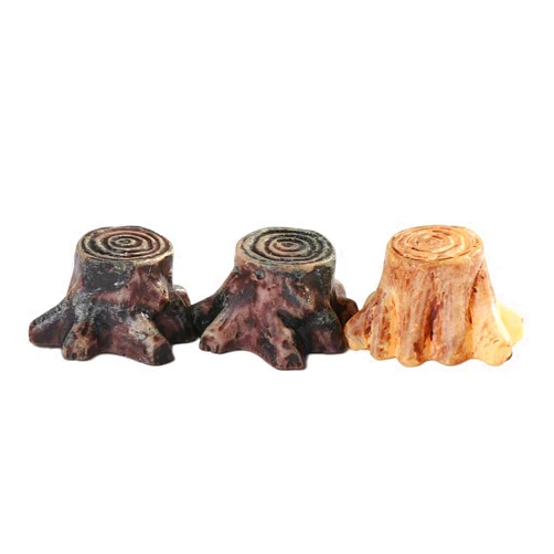 Kopida 10 Pcs Miniature Tree Stump Ornaments Fairy Garden Micro Landscape Ornaments Dollhouse Decor Terrarium Crafts Bonsai Decor Home Decor