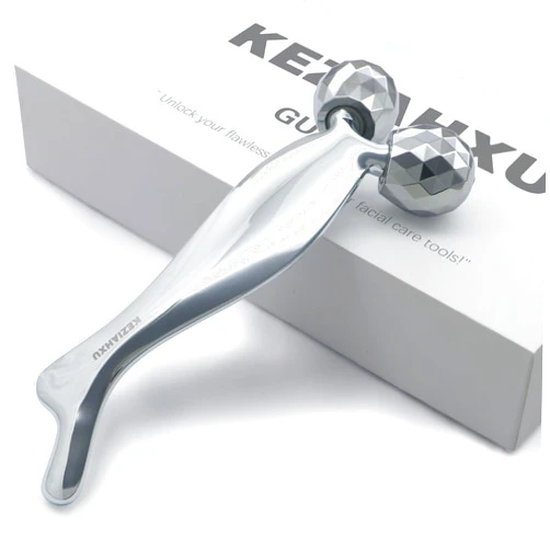 KEZIAHXU Facial Massage Roller, Gua Sha Face Roller Tool 2-in-1, Skin Care Roller for Face Neck Body, Reduce Puffiness Remove Wrinkles,Gift for Women.