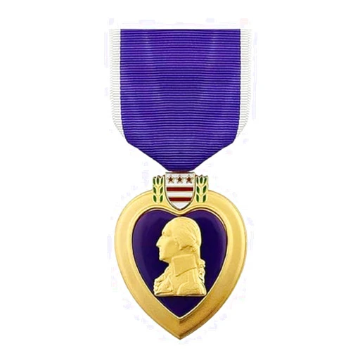 ZAFOni Full Size Purple Heart Medal Military Medal of Honor Purple Purple Heart Emblem