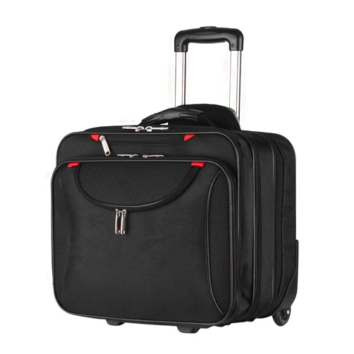 AirTraveler Rolling Briefcase Rolling Laptop Bag Computer Case with Wheels Mobile Office Carry On Luggage for 14.1in 15.6in Business Notebook for Women Men