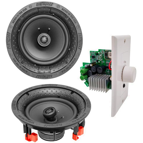 EARTHQUAKE Sound BTA-R650-V2 Kit | BTA-250 Three Input in-Wall 2-Channel Stereo Amplifier + Two R650 6.5
