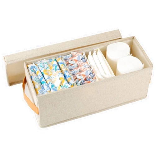 TARSUKA Shark Week Tampon Storage with Lid, 3 Dividers Tampon Holder for Bathroom, Pad organizer for bathroom, Feminine Product Organizer for Dresser, Vanity, Entry Countertop (1)