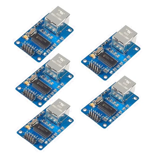 UVITJEPKA 5pcs ENC28J60 ENC28J60-I/SO HR911105A Ethernet LAN Network Module SPI Interface 3.3V for Arduoino Avr Pic Lpc STM32 New 2025 Arrival High Reliable Electronic Component, Precision, Stable Performance