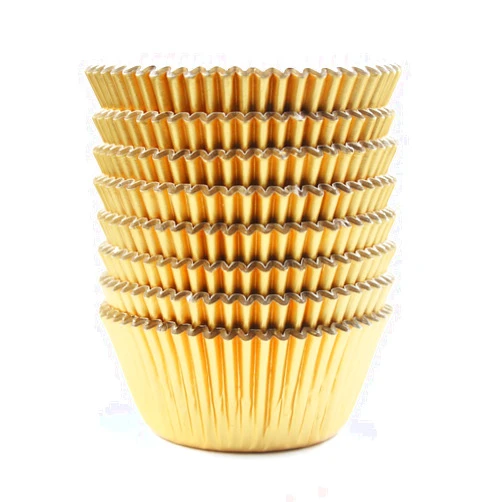 Eoonfirst Gold Foil Cupcake Case Liners Wrappers Baking Muffin Paper Cups 198 Pcs