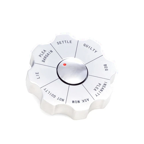 Bey-Berk Legal Spinner Decision Maker Paperweight, Silver Metal Law-Themed Desk Spinner, 3.5