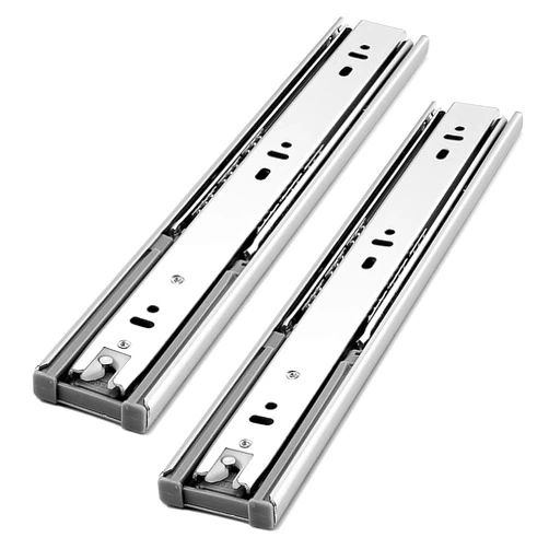 Gobrico Drawer Hardware 16-inch Hydraulic Soft Self Close Drawer Slides Full Extension Ball Bearing Drawer Runners 3Folds 100 lb. 1Pair